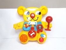 Vintage Matchbox Yellow Teddy Bear Baby Cot Activity Toy w/ Rattle - 1982 - GC