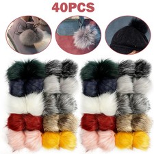 20/40Pcs Faux Fur Pom Poms 10
