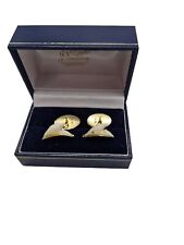 Antique 18K Gold Mounted Shark Tooth Cufflinks 