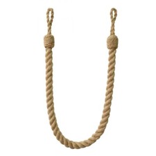 2 Jute rope curtain tie backs