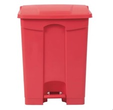 JANTEX KITCHEN PEDAL BIN 65L IN RED