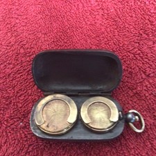 Vintage Gun Metal Double Full and Half Sovereign Case