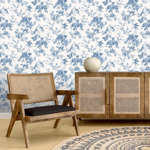 Floral white wallpaper - floral,