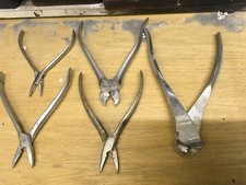 Collection of 5 unusual German manufactured wire bending dental pliers