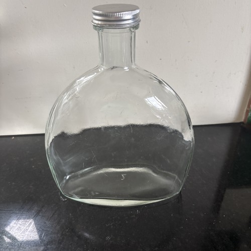 Glass bottle with top unusual - with,