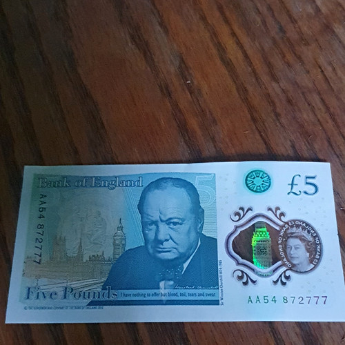 Bank england 5 - bank, polymer