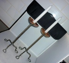 2 VINTAGE HAND MADE TWISTED