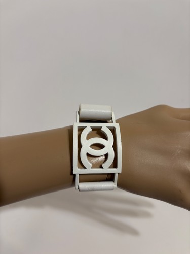 Vtg chanel 04p white leather - vtg,