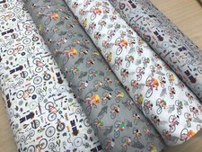 Printed cotton fabric Cycling