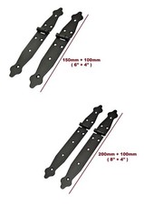 2 x Black Backflap Hinge Steel