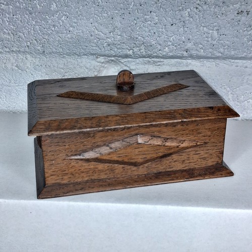 Wooden oak box with - box,