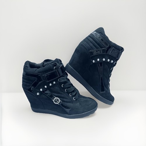 New guess black suede - new,