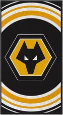 WOLVES WOLVERHAMPTON FC BATH TOWEL PULSE FOOTBALL OFFICIAL LICENSED