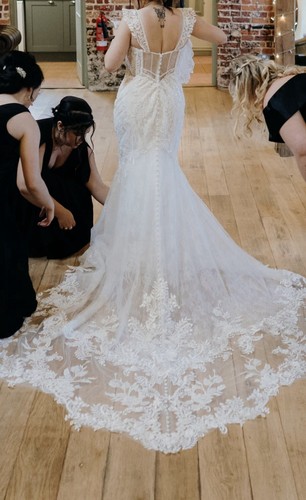 Ivory lace tulle mermaid - ivory,