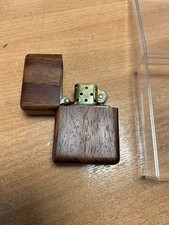 WOODEN CASED GENUINE ZIPPO LIGHTER EXC USED CONDITION! 100% CHARITY AUCTION!
