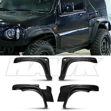 BLACK WIDE BODY ARCH STYLE FENDER FLARES KIT FOR SUZUKI JIMNY 98-18