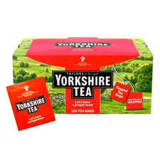 200 Yorkshire Tea Individually Wrapped Enveloped String & Tag Tea Bags