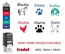 personalised pet name rubber