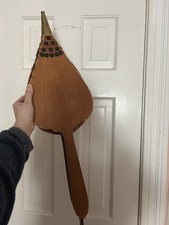 Large Antique Leather Wood