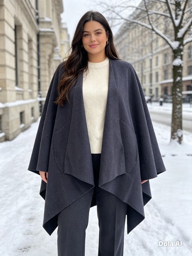 Oska purple cape coat - , osfa