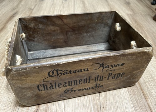 Rustic wooden wine crate - wooden,