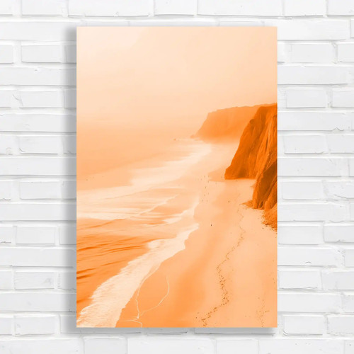 Misty cliff beach orange - misty,