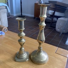 Pair Vintage GEORGIAN Brass Candlestick 