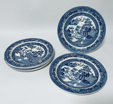 6 Antique Victorian Blue White