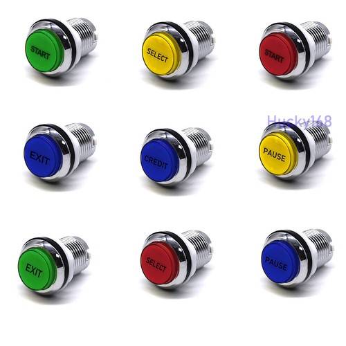 Arcade led push buttons chrome - arcade,