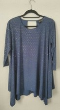 Antthony Designs Oversized Tunic with Keyhole Back Detail. Size-S. MIDNIGHT BLUE