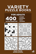 Variety Puzzle Books for Adults - 400 Normal Puzzles 9x -  NEW Dart Veider, Dm 2