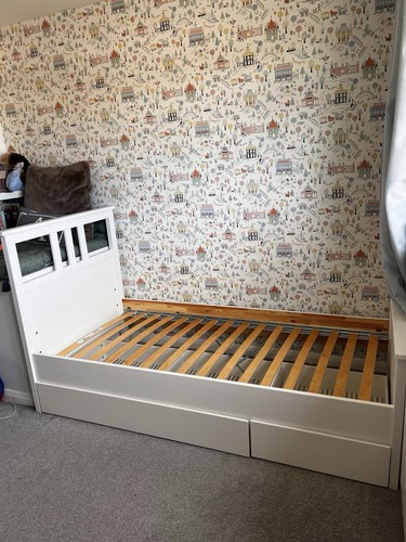 Ikea hemnes bed frame white - ikea,