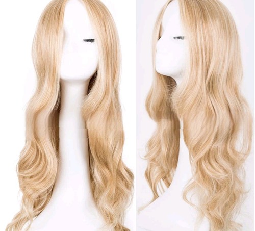Womens blonde long curly - blonde, wigs