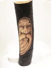 Old Man Wood Carving Log 50cm