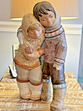 Lladro Gres Inuit Boy & Girl