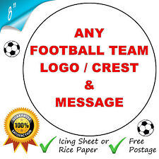 ANY FOOTBALL CLUB LOGO PERSONALISED EDIBLE PRINTED CELEBRATION CAKE TOPPER