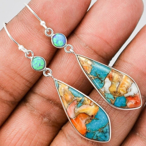 Turquoise dangle earrings for - turquoise,