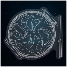 'Dumplings & Chopsticks' Static Window Clings / Stickers (WC040503)