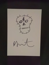 Damien Hirst Original Signed Sketch Art with COA Great Condition