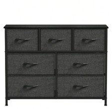 Levede Chest of Drawers 7 Drawer Storage for Bedroom Living Room in Brown Black