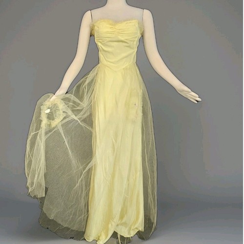 Vintage 1940s dress maxi 1950s - maxi,