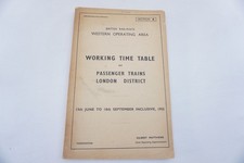 Sept 1955 Working Timetable