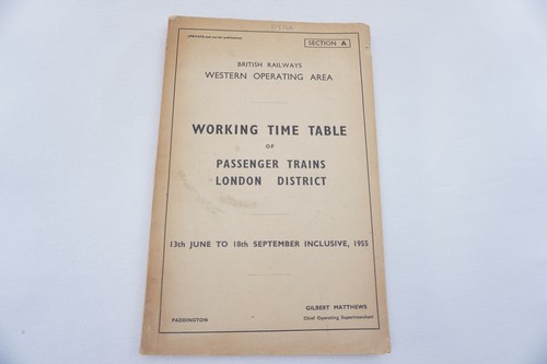 Sept 1955 working timetable - working,