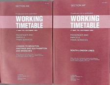 2x Railway Working Timetables