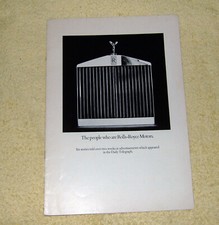 Rolls Royce adverts, six stories told over 2 weeks in the Daily Telegraph, 1970s
