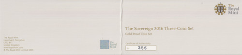 Gold proof set 2016 royal - proof,