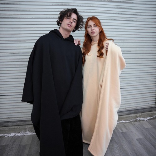 Oversized hooded cape - oversized,