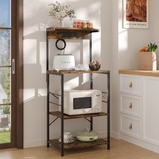 Kitchen Bakers Rack Steel Wood