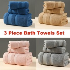 3 Piece Bath Towels Set 1 Bath Towels 1 Hand Towels 1 Washcloths Soft Quick Dry