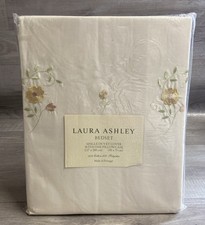 Laura Ashley Ivory Floral Embroidered Single Bedset Duvet Cover & 1 Pillowcase